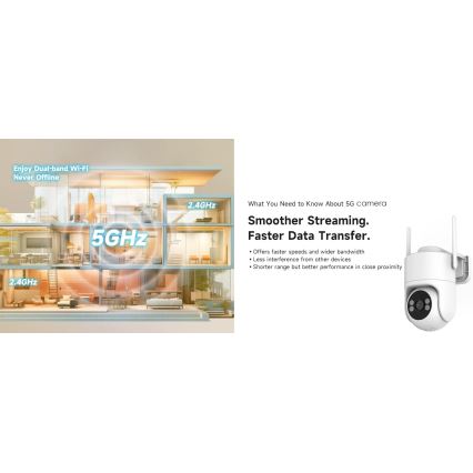 Immax NEO 07819L - Cámara exterior inteligente con sensor 4 MP 5V IP65 Tuya Wi-Fi