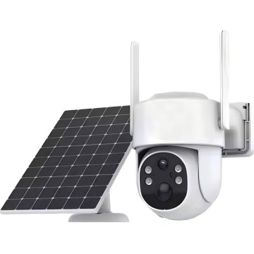 Immax NEO 07820L - Cámara solar inteligente para exteriores con sensor, batería de 6000 mAh y grado de protección IP65