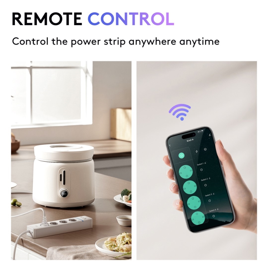 Immax NEO 07821L - Regleta inteligente NEO LITE 4x AC + 1x USB + 2x USB-C Tuya Wi-Fi