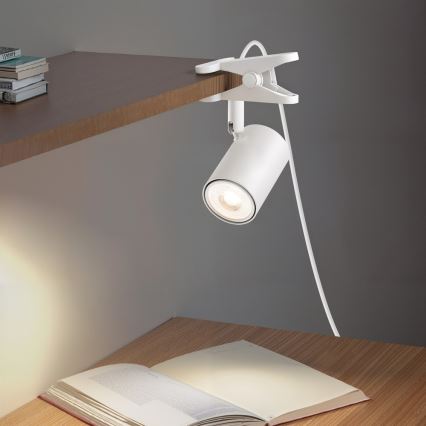Immax NEO 08292L - Lámpara de pinza PUNTO 1x GU10/9W/230V blanca