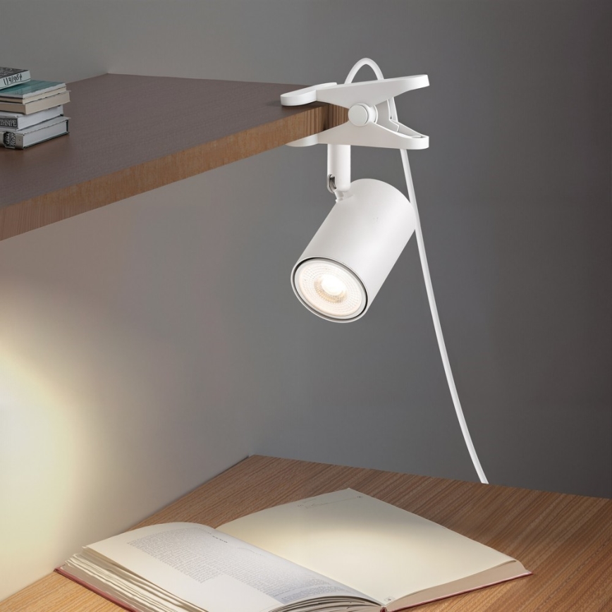 Immax NEO 08292L - Lámpara de pinza PUNTO 1x GU10/9W/230V blanca