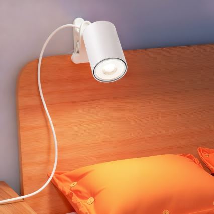 Immax NEO 08292L - Lámpara de pinza PUNTO 1x GU10/9W/230V blanca