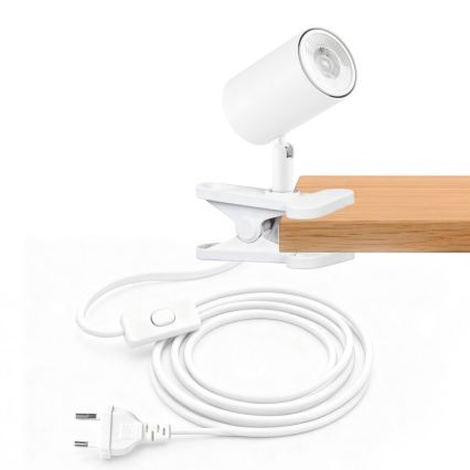 Immax NEO 08292L - Lámpara de pinza PUNTO 1x GU10/9W/230V blanca