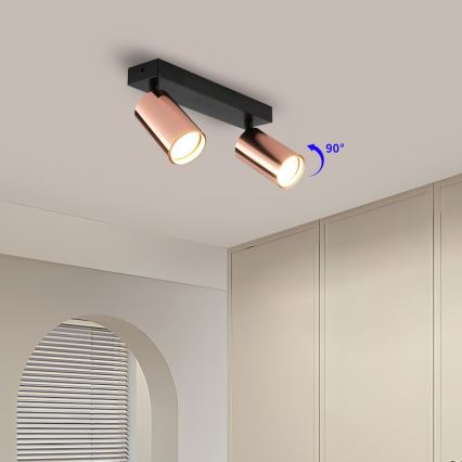 Immax NEO 08302L - Foco orientable PUNTO 2xGU10/9W/230V oro rosa
