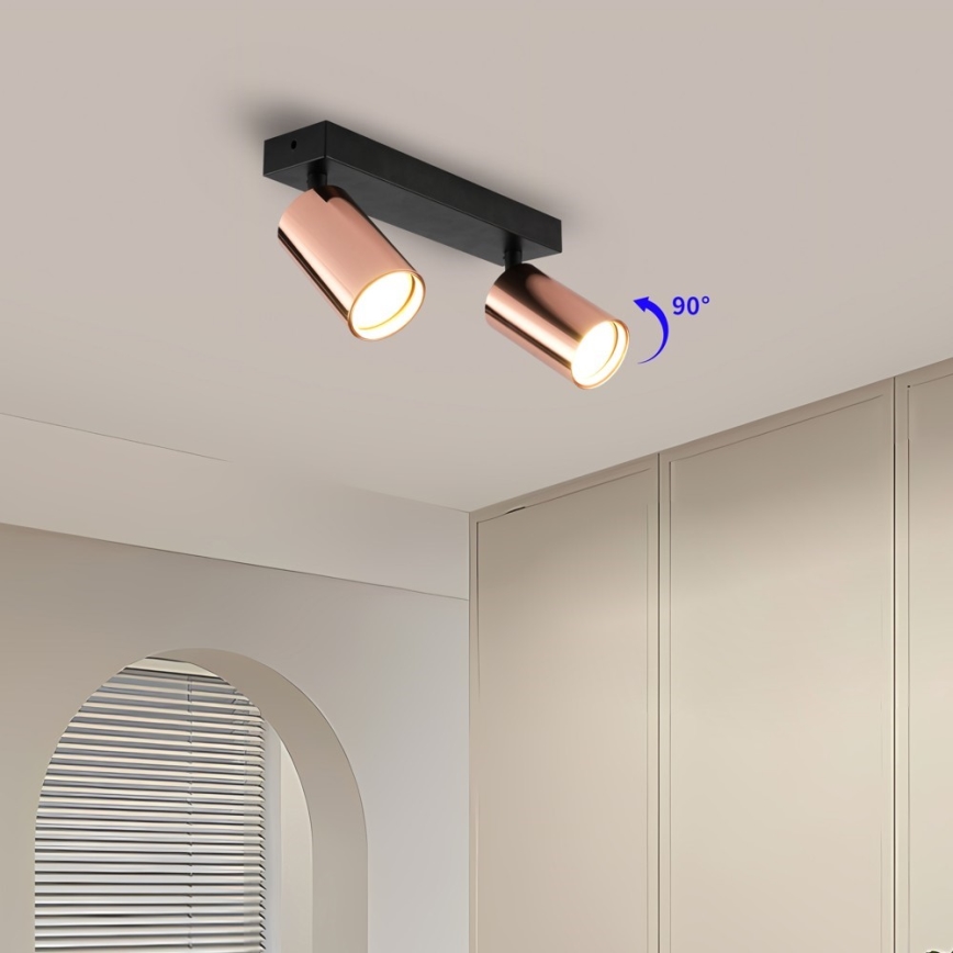 Immax NEO 08302L - Foco orientable PUNTO 2xGU10/9W/230V oro rosa