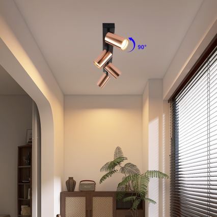 Immax NEO 08303L - Lámpara de focos PUNTO 4xGU10/9W/230V oro rosa