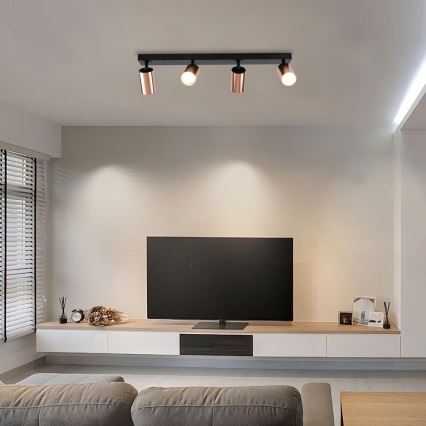 Immax NEO 08303L - Lámpara de focos PUNTO 4xGU10/9W/230V oro rosa