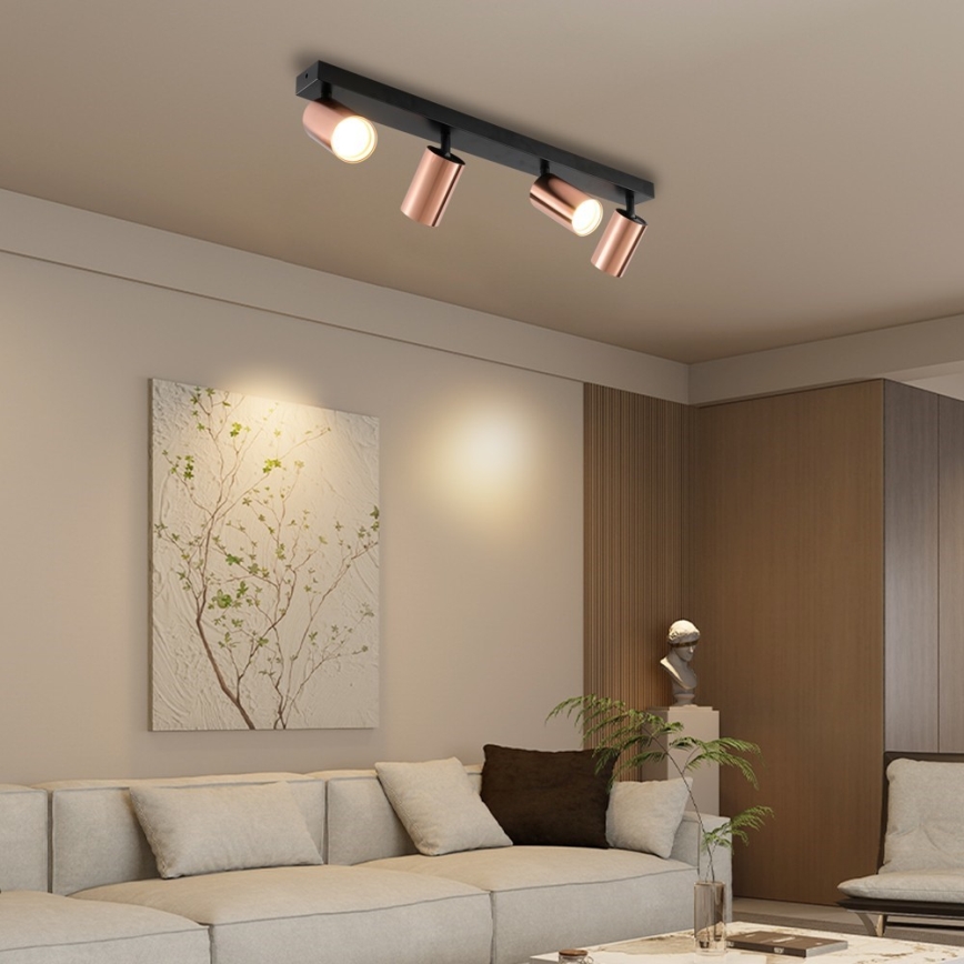 Immax NEO 08303L - Lámpara de focos PUNTO 4xGU10/9W/230V oro rosa