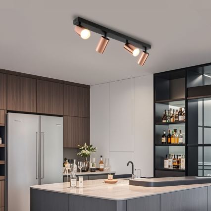 Immax NEO 08303L - Lámpara de focos PUNTO 4xGU10/9W/230V oro rosa