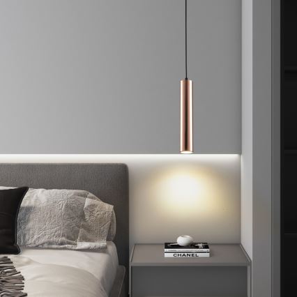 Immax NEO 08306L - Lámpara colgante PUNTO con cable 1xGU10/9W/230V, acabado oro rosa