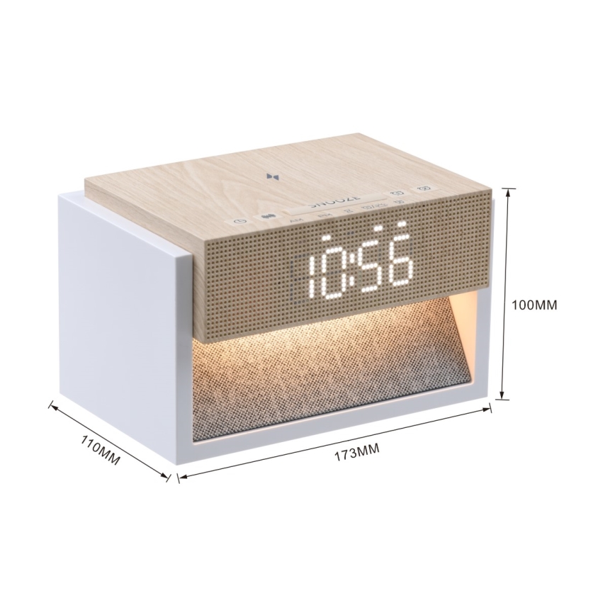 Immax NEO 09114L - Lámpara de mesa LED con despertador y carga CALM LED/1,2W/5V