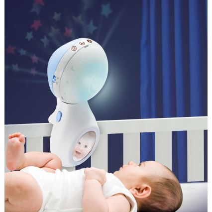 Infantino - Carrusel para cuna con melodía 3 en 1, 3xAAA, azul