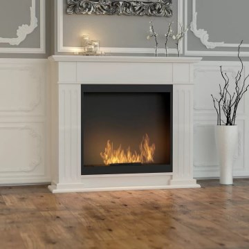 InFire - Chimenea BIO 115x100 cm 3kW blanco