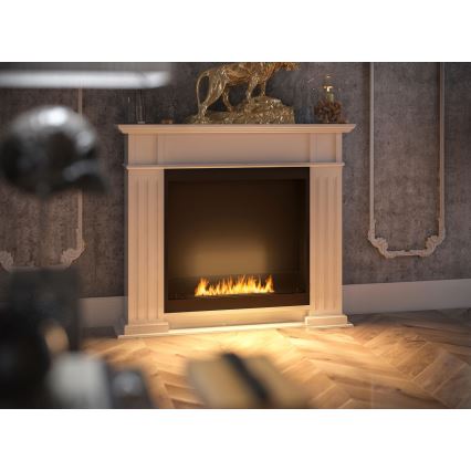 InFire - Chimenea BIO 115x100 cm 3kW blanco