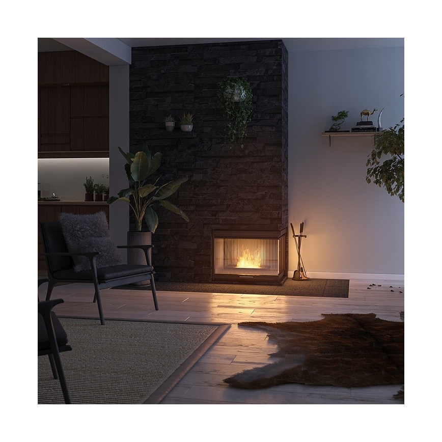 InFire - Chimenea BIO 8x40 cm 3kW negro