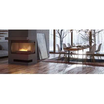 InFire - Chimenea BIO 8x40 cm 3kW negro