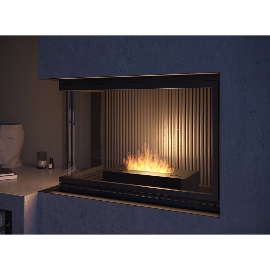 InFire - Chimenea BIO 8x40 cm 3kW negro