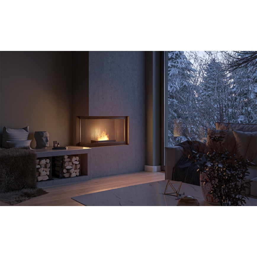 InFire - Chimenea BIO 8x50 cm 3kW negro