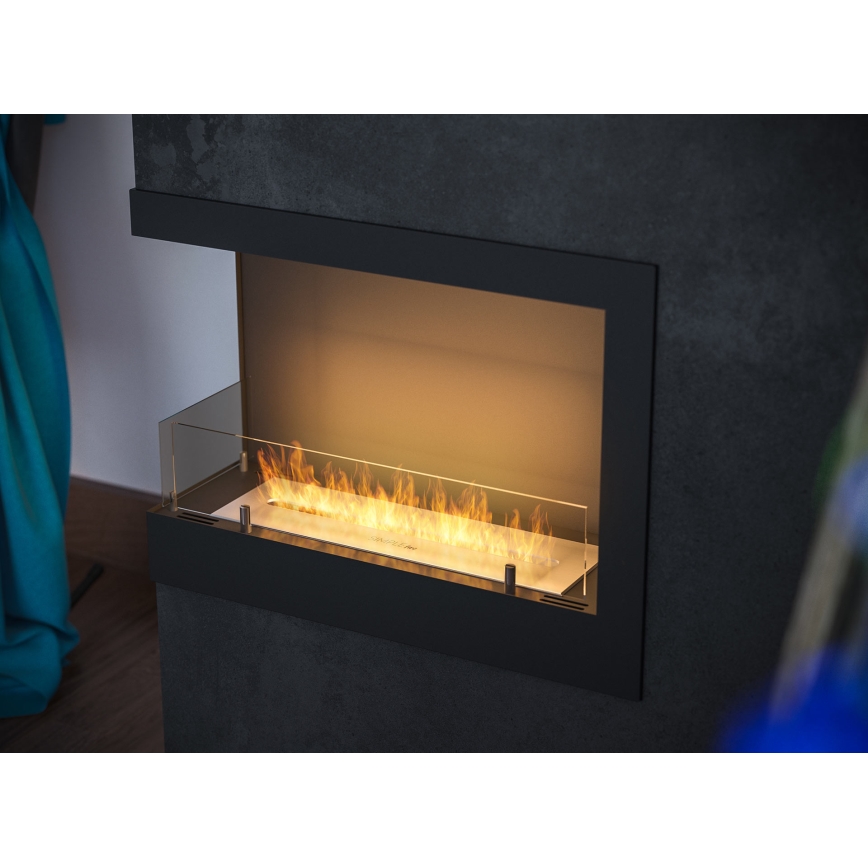 InFire - Chimenea BIO de esquina 45x60 cm 3kW negro