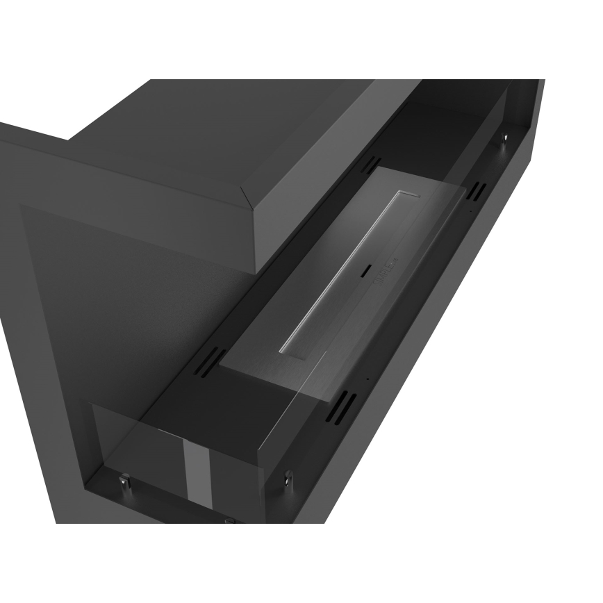 InFire - Chimenea BIO de esquina 45x90 cm 3kW negro