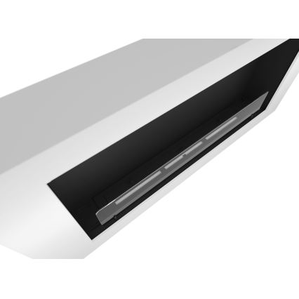 InFire - Chimenea BIO de pared 120x56 cm 3kW blanca