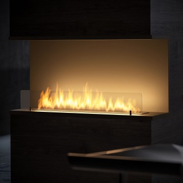 InFire - Chimenea BIO empotrada 100x50 cm 3kW negro
