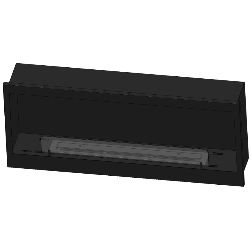 InFire - Chimenea BIO empotrada 120x50 cm 3kW negro