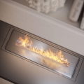 InFire - Chimenea BIO empotrada 5,5x50 cm 3kW cromo mate
