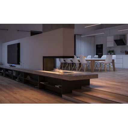 InFire - Chimenea de esquina BIO 100x50 cm 3kW bifacial