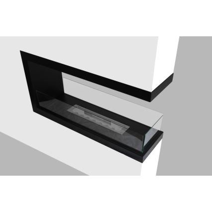 InFire - Chimenea de esquina BIO 100x50 cm 3kW bifacial