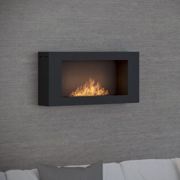 InFire - Chimenea de pared BIO 44x91 cm 3kW negro