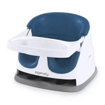 Ingenuity - Cojín elevador para silla de comedor 2 en 1 BABY BASE, azul oscuro