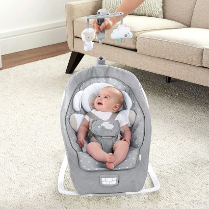 Ingenuity - Columpio para bebés con melodía CUDDLE LAMB 3xLR14