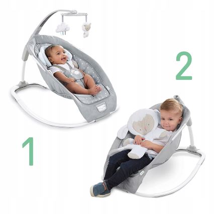 Ingenuity - Columpio para bebés con melodía CUDDLE LAMB 3xLR14