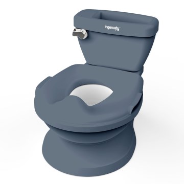 Ingenuity - Orinal infantil con sonido MY SIZE, azul, 2x AAA