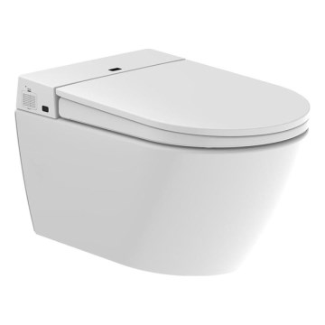 Inodoro suspendido con bidé TISVILDELEJE 1600W/230V blanco + mando a distancia