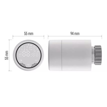 Inteligente cabezal termostatico con pantalla LCD GoSmart M30x1,5 2xAA/1,5V Tuya