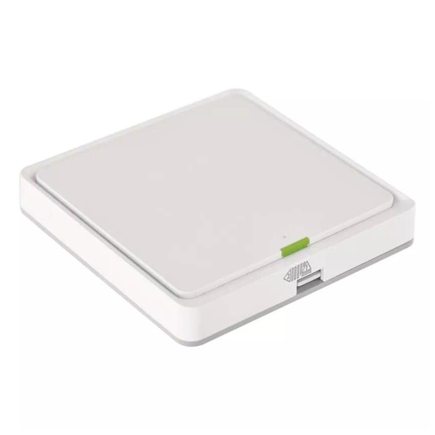 Interruptor 1 botón GoSmart 1xCR2430 Tuya blanco