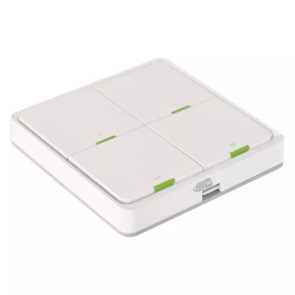 Interruptor 4 botones GoSmart 1xCR2430 Tuya blanco