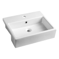 Isvea - Lavabo semiempotrado PURITY 50x42 cm cerámica/blanco
