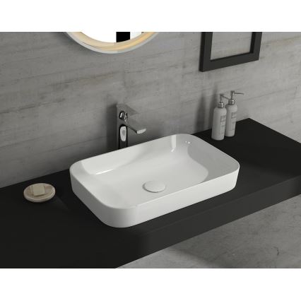 Isvea - Lavabo sobre encimera AQUA 50x38 cm cerámica/blanco