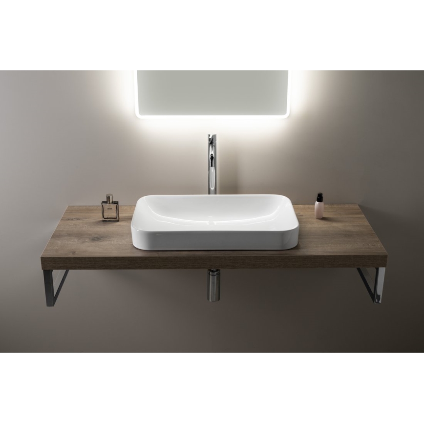 Isvea - Lavabo sobre encimera AQUA 60x38 cm cerámica/blanco