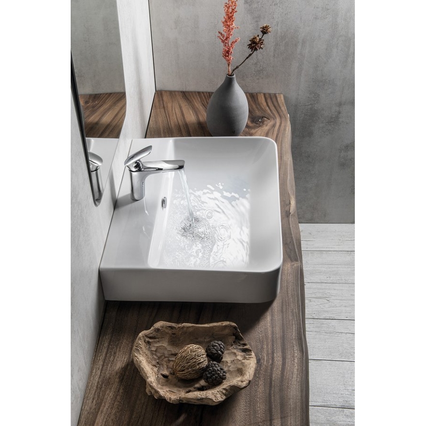 Isvea - Lavabo sobre encimera/colgante SOTT AQUA 60,5x50 cm cerámica/blanco