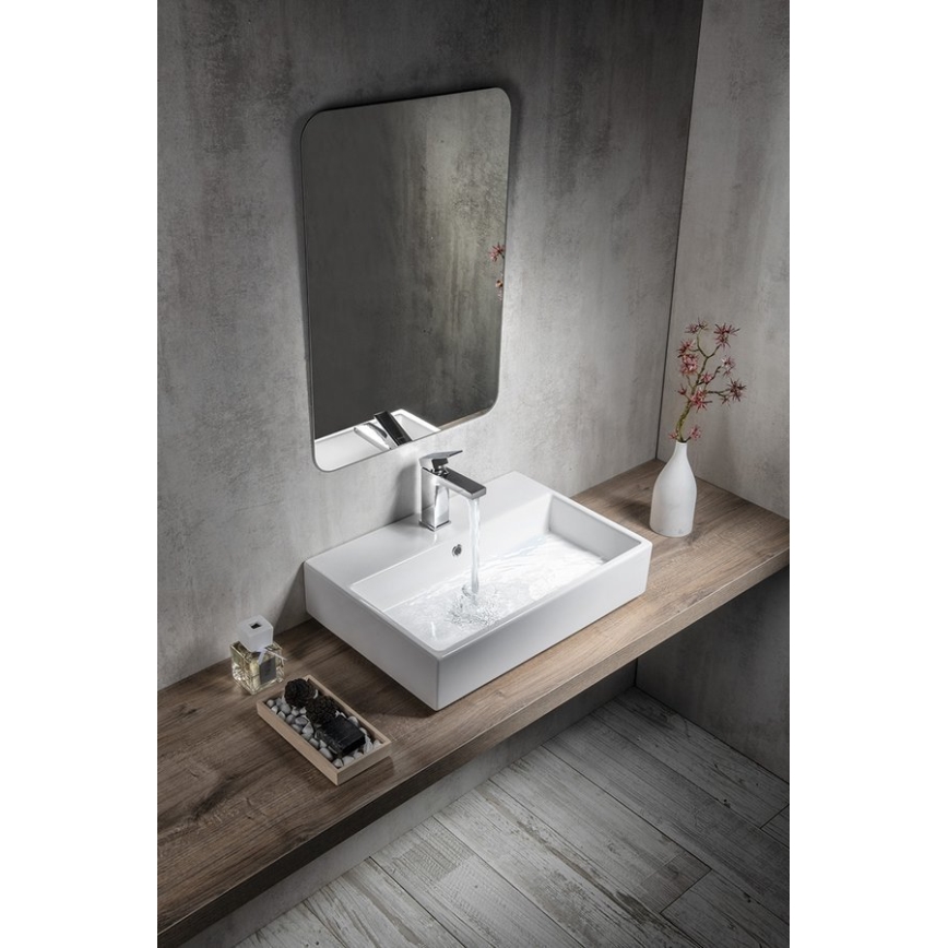 Isvea - Lavabo sobre encimera PURITY 60x42 cm cerámica/blanco