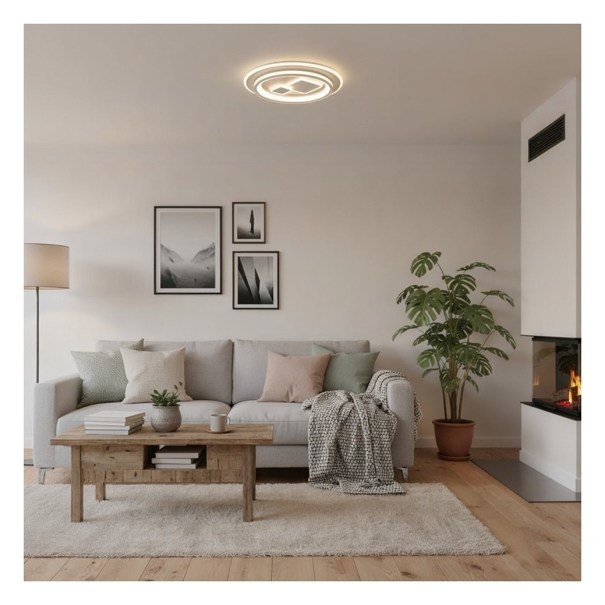 ITALUX - Lámpara de techo LED regulable PARCO LED/55W/230V 3000-6500K Ø 50 cm blanca + mando a distancia