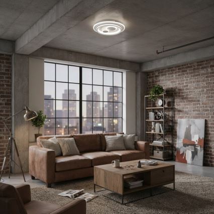 ITALUX - Plafón de techo LED regulable PARCO LED/55W/230V 3000-6500K Ø 50 cm blanco + mando a distancia