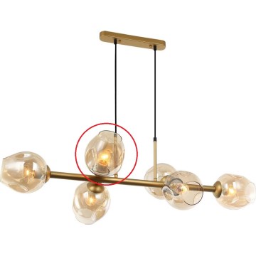 ITALUX - Cristal de repuesto para lámpara de techo y aplique BORGO E27 en color dorado ahumado