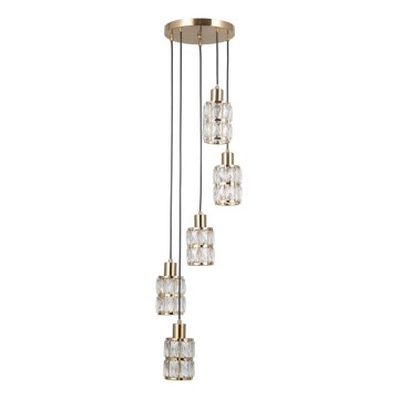ITALUX - Lámpara colgante ALMA con cable 5xE27/40W/230V dorada