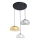 ITALUX - Lámpara colgante con cable AINALE 3xG9/7W/230V negro/transparente/ahumado beige/gris