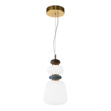 ITALUX - Lámpara colgante con cable EVANS LED/12W/230V 3000K dorada/blanca
